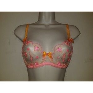 Agent Provocateur Perdia Sorbet Bra with hearts NWT